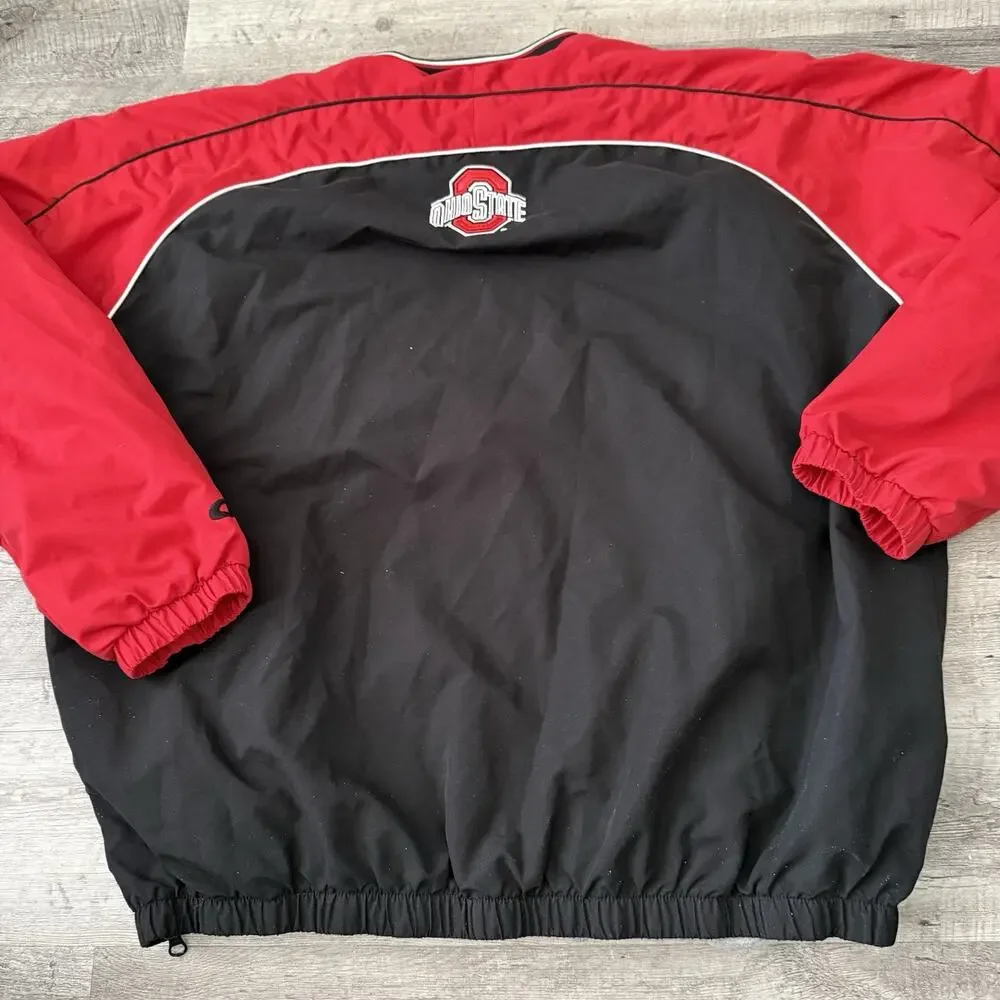 Ohio State Buckeyes 58 Sports Mens XL Pullover Windbreaker Jacket Jersey-Lined